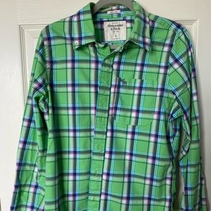Abercrombie & Fitch muscle fit plaid shirt